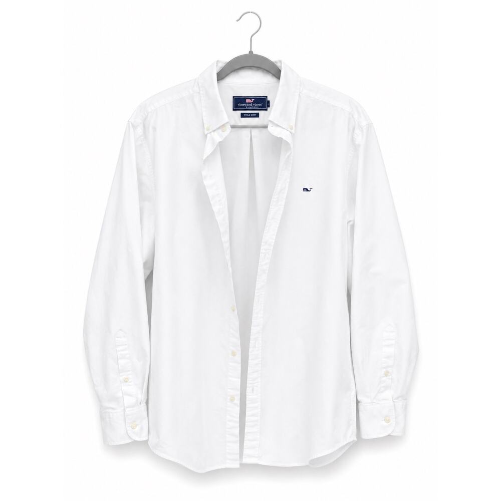 Vineyard Vines Whale Shirt White Oxford Button Down Men’s XL Cotton Classic - Picture 1 of 7